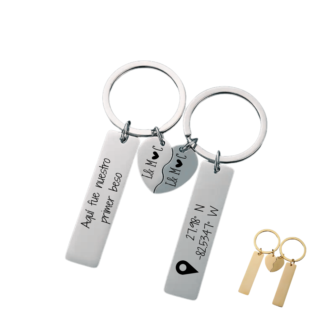 Llavero coordenadas | Set dúo