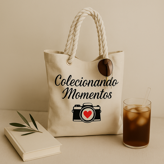 Bolsa tote con cordón grueso